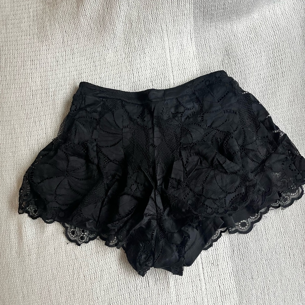 Forever 21 Black Floral Lace Shorts